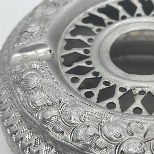 Vintage Embossed Birds Aluminium Metal Ashtray Ornate Thai Sea Lion Branded - Picture 14 of 17