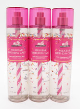  6 Bath  Body Works Pink MILK BAR BIRTHDAY CAKE Fragrance Mist Spray 8oz Lot
