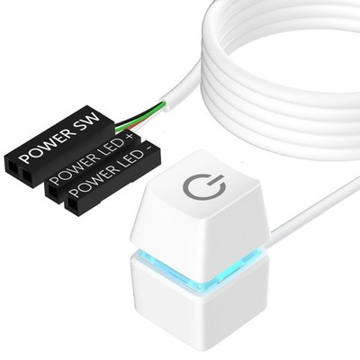 Pc Switch Button Desktop Computer Power Switch Power Supply Control Adapter Cabl