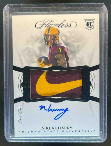 2019 Flawless Collegiate N'Keal Harry Rookie Patch Auto Black Logo Nik #1/1 ASU
