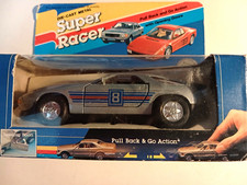 Super Racer 1:43 Porsche 2001 Silver Diecast Pull Back Car Opening Doors 1001-4
