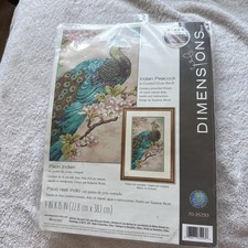 Dimensiones PAVO REAL INDIO Suzanne Nicoll Kit Punto de Cruz Contado #70-35293 NUEVO