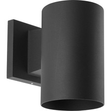 Progress Lighting P5712 Cylinder 1 Light Outdoor Wall Sconce - Black