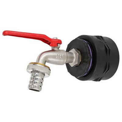  IBC Adapter BSP 2'' - 3/4'' Kugelhahn Profi Auslaufventil