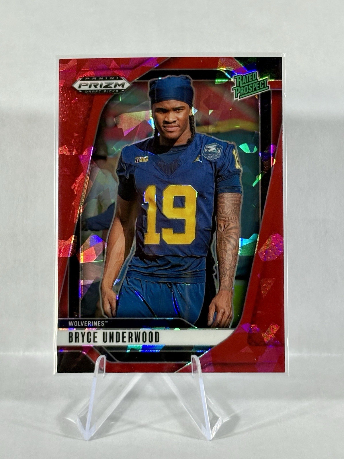 2025 Panini Prizm Draft Picks - Bryce Underwood #28 Red Ice Prizm (RC)