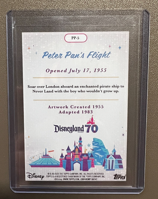 Disneyland 70th Anniversary Peter Pan's Flight PETG Poster /55 SSP