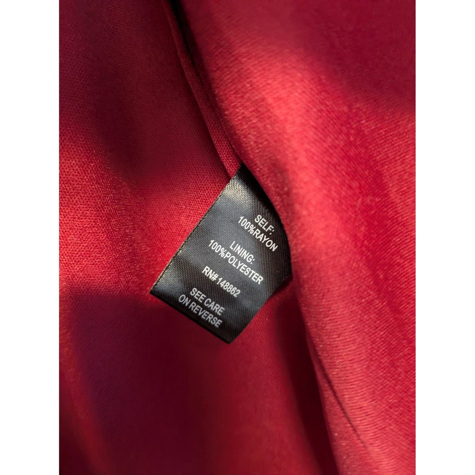 Torrid Floral High Low Ruffle Skirt Plus Size 1 Red Boho Cottagecore - Image 4 of 4