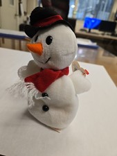 Ty Snowball 1997 Snowman Bear 4 Th Gen PVC 7 Beanie Baby MWMT
