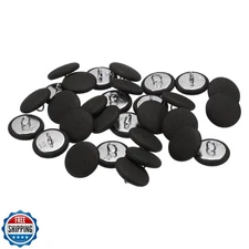 HARFINGTON 30pcs 32L Fabric Cloth Covered Button 20mm 4/5" Round Metal Shank 