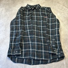 Wolverine Men's Long Sleeve Flannel Shirt Size Large Green Plaid