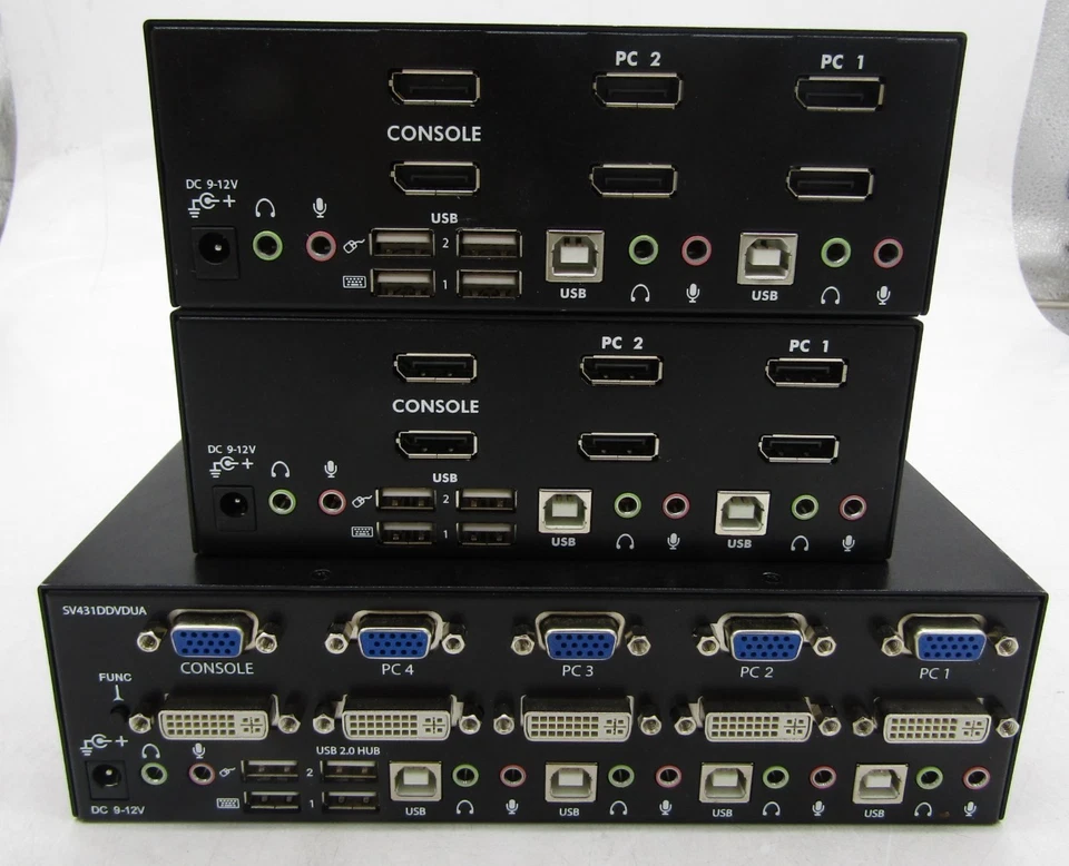 SET OF StarTech C4E1E7ZG47/C4E1E7ZG38F 2-Port Dual Display Port USB KVM Switch - Image 2 of 4