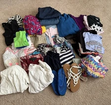 45 Lot Of Children’s Clothing Box Girls’ Gently Used Items Mixed Brand All Sizes