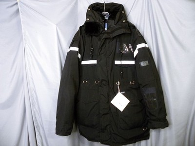 Vintage Bear USA Technical Expedition Parka Jacket Mens L Black 80% Down Puffer