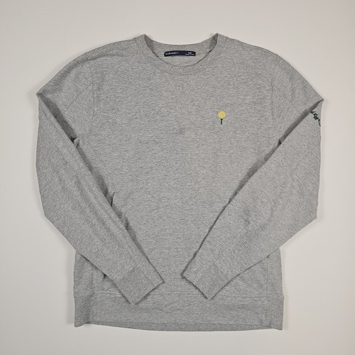 B Draddy The Fried Egg Golf Crewneck Sweatshirt Mens Medium Gray Pockets Logo