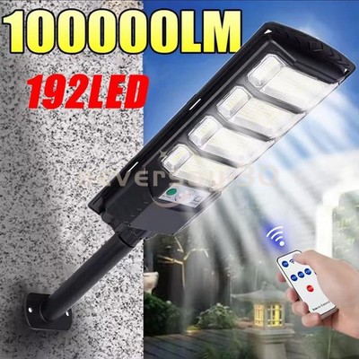 400W Solar Street Light Dusk to Dawn Road Area Lamp Motion Sensor Outdoor Wall 