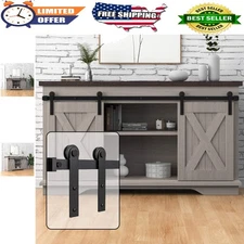 Complete 6FT Mini Barn Door Hardware Kit - Easy Install for I Shape Hanger