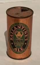 1940s Ballantine's XXX Ale P Ballantine & Sons Newark, NJ IRTP flat top beer Can