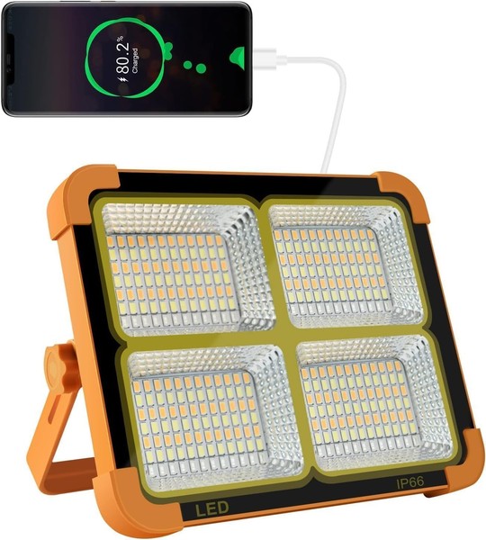 Solarbetriebene Led-Baustrahler 100W 10000 Lumen-image