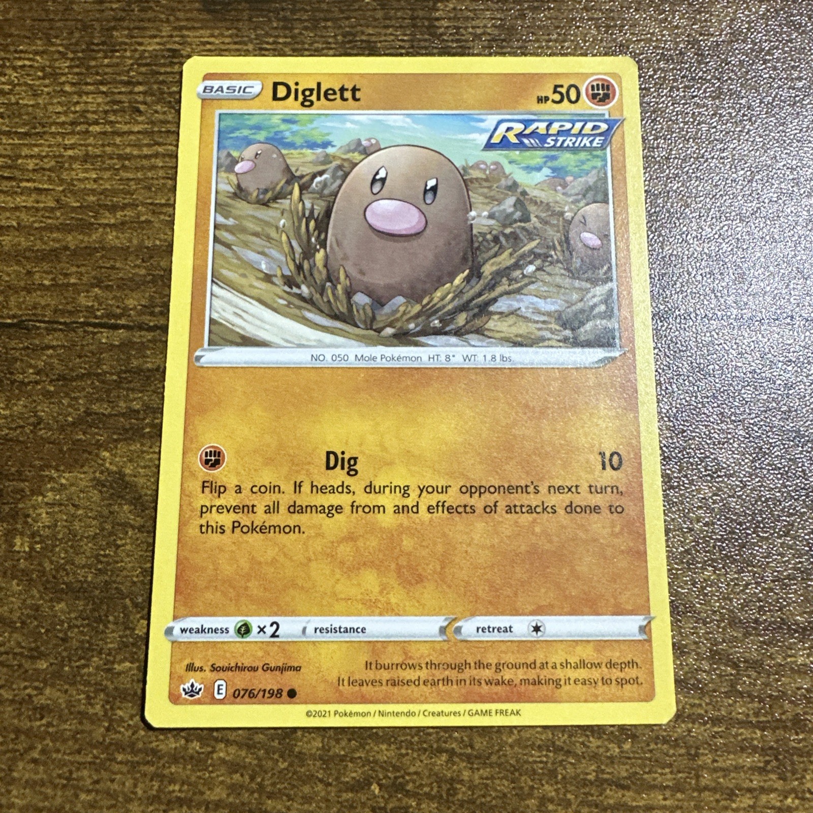 Diglett - 076/198 - Common - Lightly Played