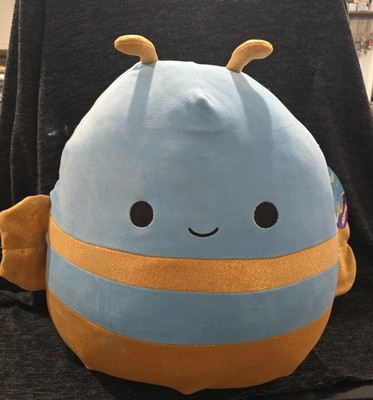 Squishmallows Adopt Me! Queen Bee 14'' Blue Gold Glittery Shiny 2023 Kellytoy