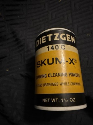 Vintage 1960's Dietzgen 140 C Skum-X Drawing Cleaning Powder 1 1/2 Oz