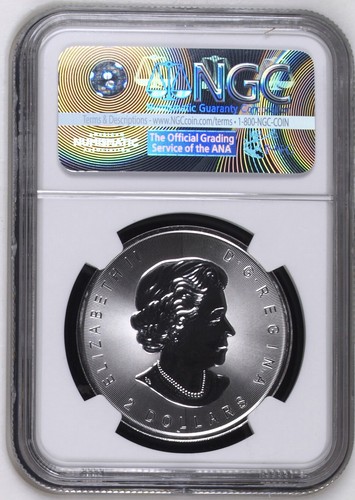 2016 Canada $2 3/4 Oz .9999 Howling Wolves NGC MS69 Early Releases - Picture 2 of 2
