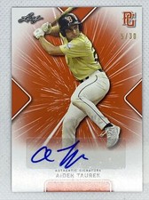 2021 LEAF PERFECT GAME ORANGE AIDEN TAUREK PAPER RC AUTO # 5/30