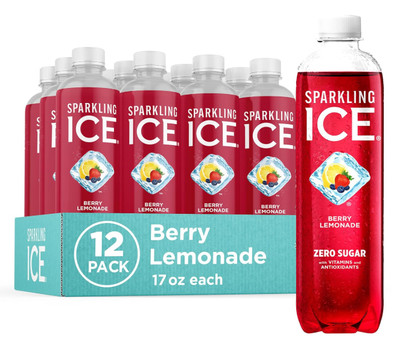 Sparkling Ice Berry Lemonade, Zero Sugar, 17 fl oz Bottles (12 Pack)