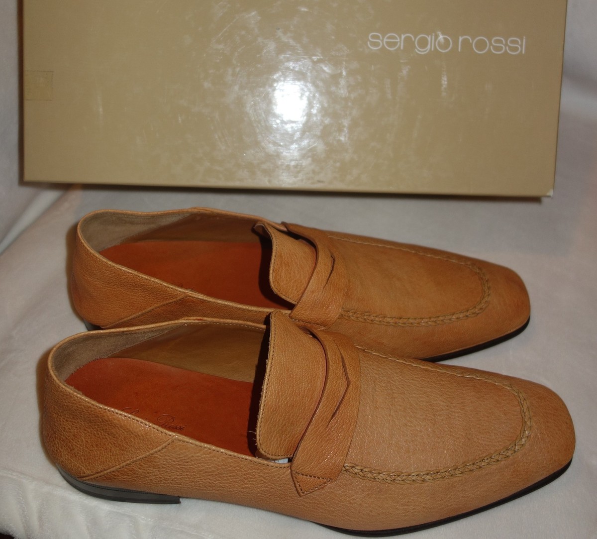 Sergio Rossi Men\'s Tan Suede Slip-On Loafers Sergio Rossi Slip-on shoes for Men | Online Sale up to 83  main image 4