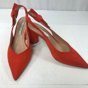 orange sling back shoes