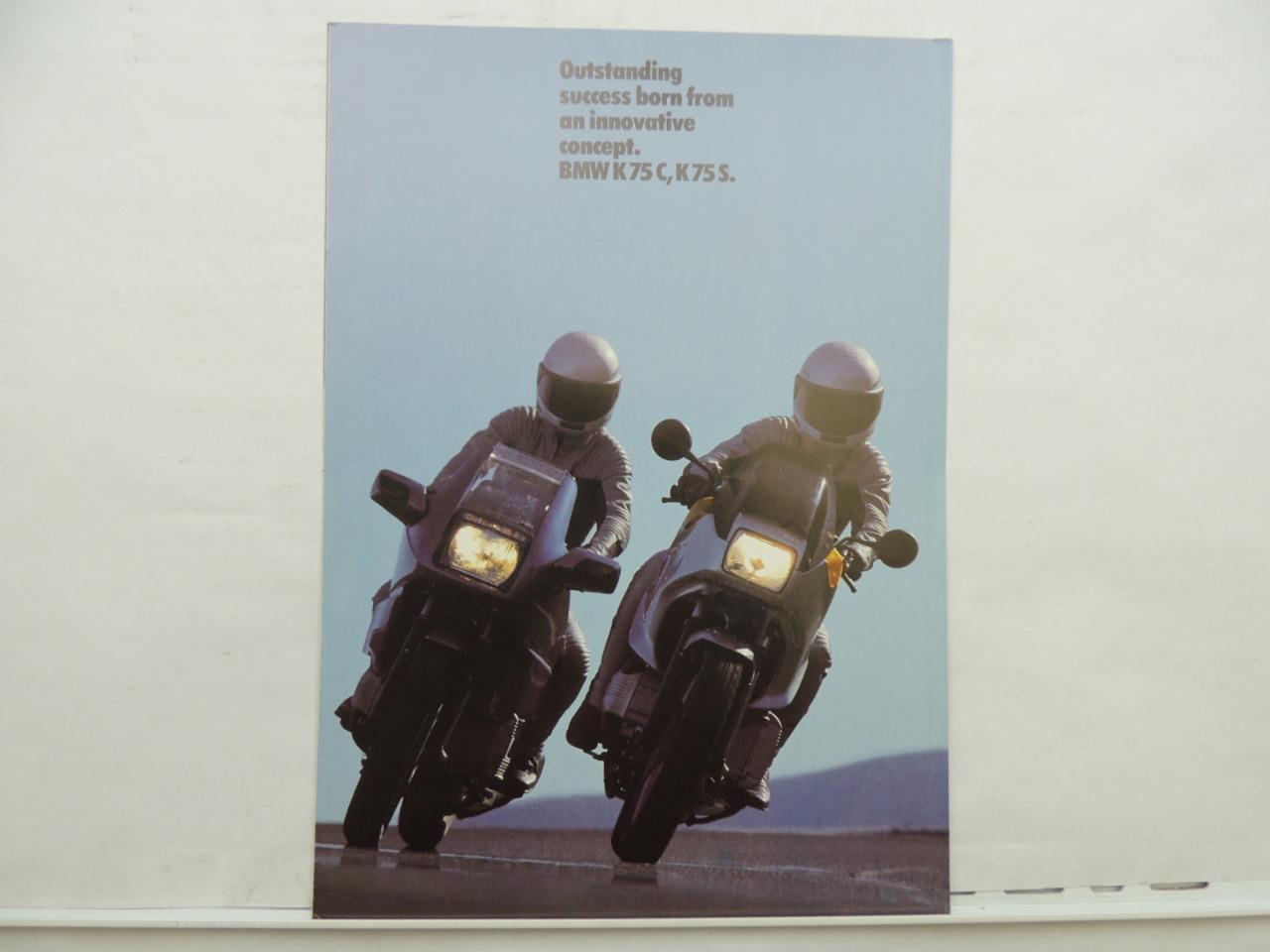 Vintage 1985 BMW K75 K75S Motorcycle Dealer Brochure L6572 | eBay