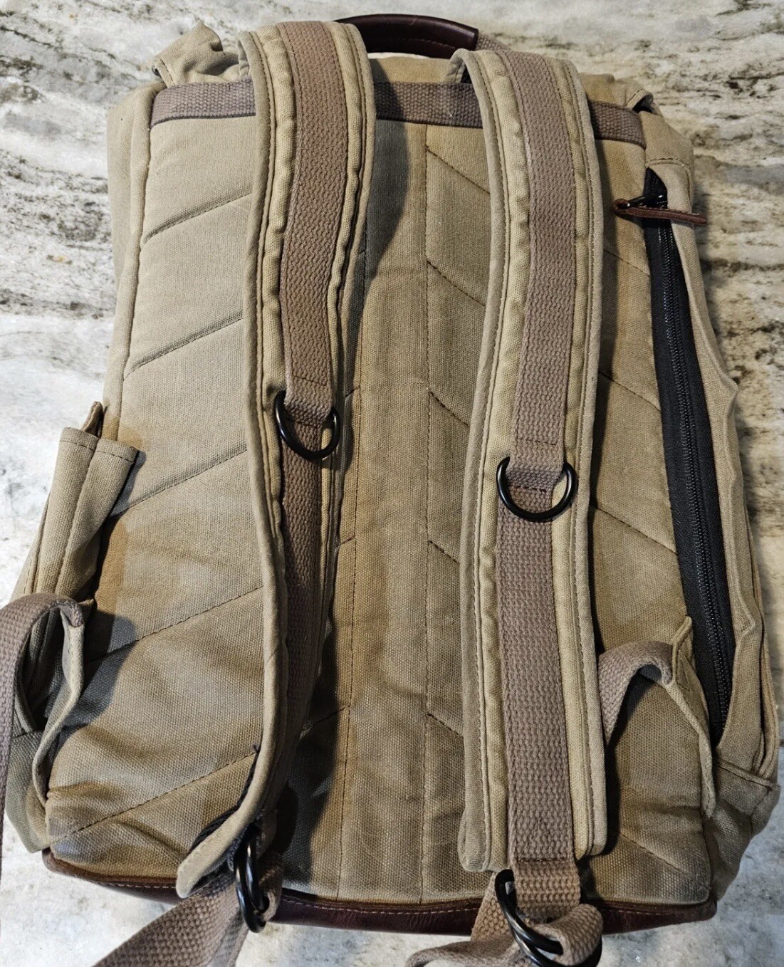 Nutsac Rucksac Tan Waxed Canvas Backpack eBay