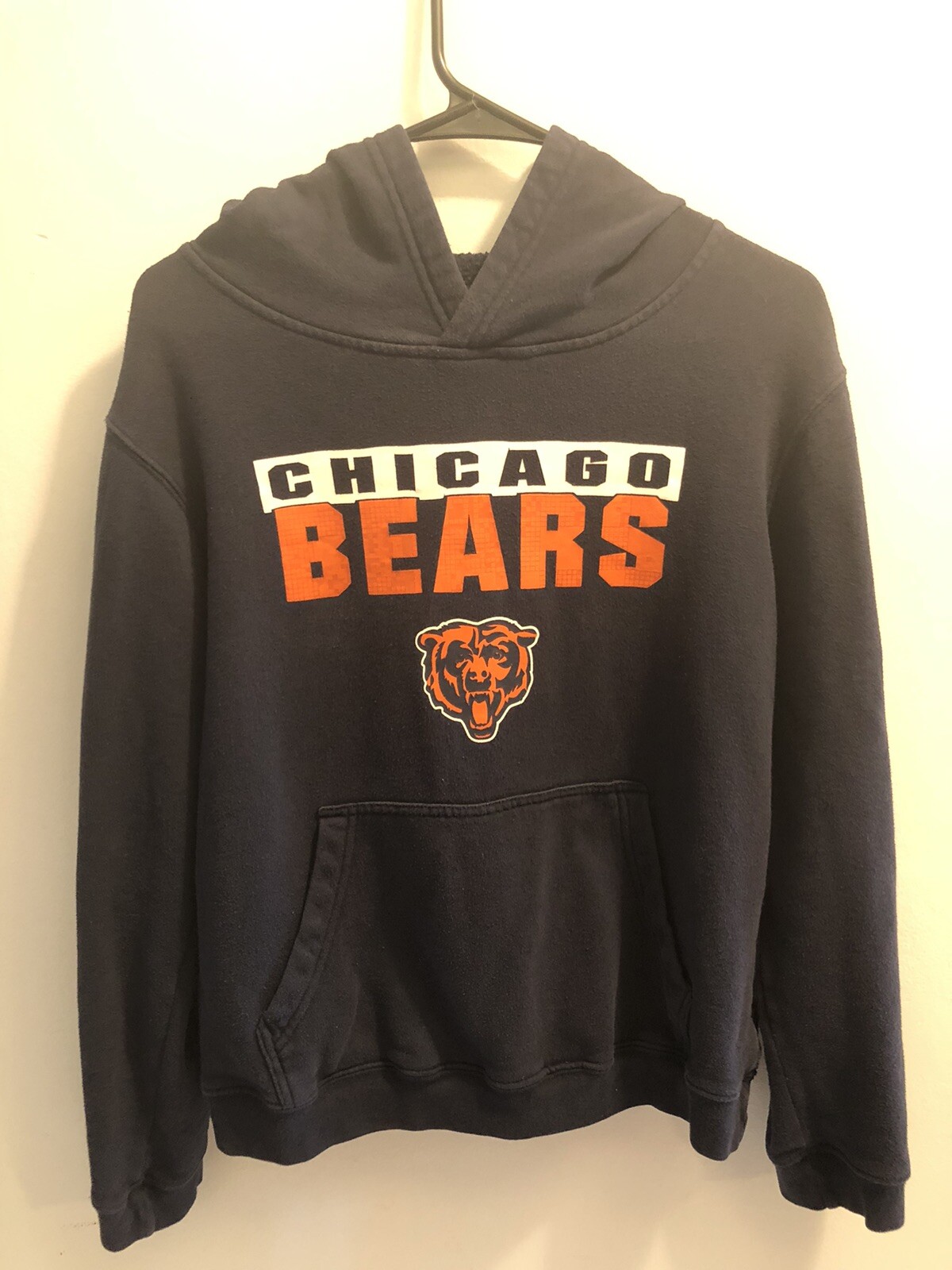 NFL Team Apparel Chicago Bears youth large blue and orange Hoodie Sweatshirt  | eBay