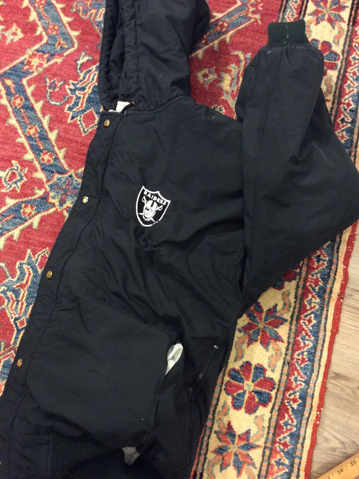 Vintage Raiders Starter Jacket Size Large Trashed , stains bad