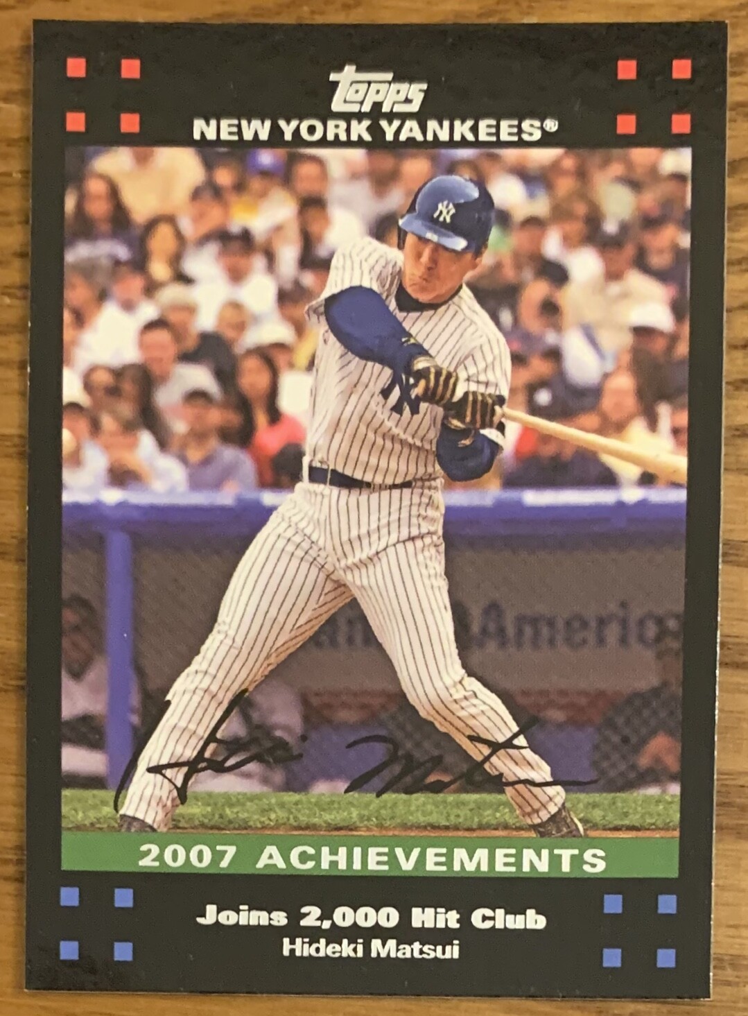 HIDEKI MATSUI, 2007 TOPPS IN EXCELLENT CONDITION ! YANKEES TEAM SET, "2000 HITS"