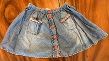 Matilda Jane Chambray Twirl Button Skirt, Size 6