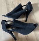 Lauren Conrad Black Shooties Black Stiletto Heels. Size 10, New — photo 4