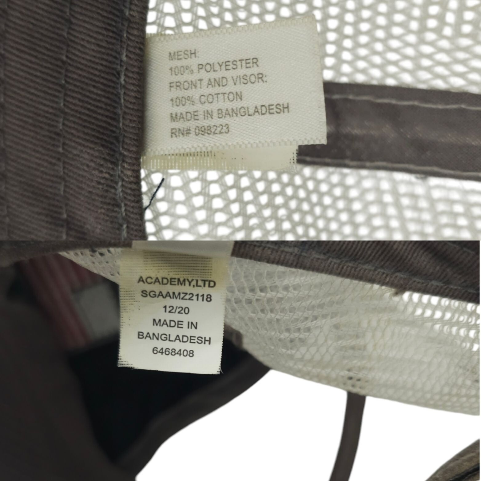 American Flag Patch Strapback Cap Curved Brim Mes… - image 8