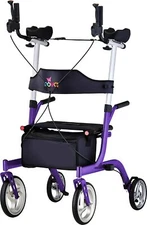 NOVA Phoenix Rise UP Rollator, Upright Walker w/Padded Forearm, Purp - OPEN BOX!
