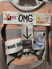 Pikmi Pops Kids Ugly Christmas Sweater Justice SZ 10 Homemade Unisex