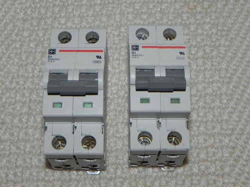 2 Cutler Hammer Supplementary Protector D1 WMS2D01 415V 2 Pole 5kA-10kA 1AMP - Picture 3 of 12