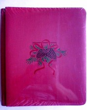 Creative Memories 8 X 10 Red Holiday Christmas Album w Pine cones 15 pages NEW