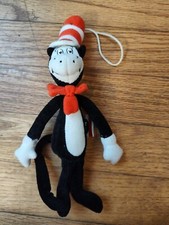 Vintage Dr Seuss Plush Ornament Cat in the Hat Holiday 9in Christmas 2003 Toy