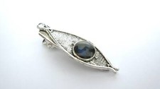 Small dark blue or green stone metal alligator hair clip fine thin hair
