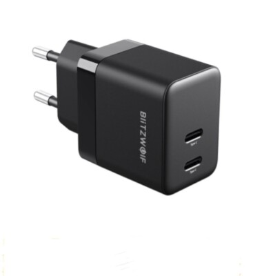 BlitzWolf BW-S22 100-240V  50/60Hz 0.9A dual EU USB Charger with power3S tech
