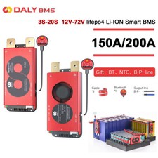 Daly Smart BMS Bluetooth Lifepo4 Li-ION 3S-20S 150A/200A BMS Board w/Balance