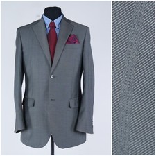 Mens Striped Grey Blazer 42R UK Size IZAC Sport Coat Jacket