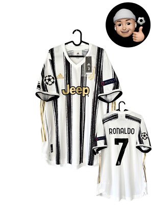 2020 2021 Juventus Ronaldo Adidas Authentic Issue Home Kit Soccer