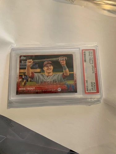 O2015 Topps Update #US227 Mike Trout PSA 10 Gem. Mint Angels