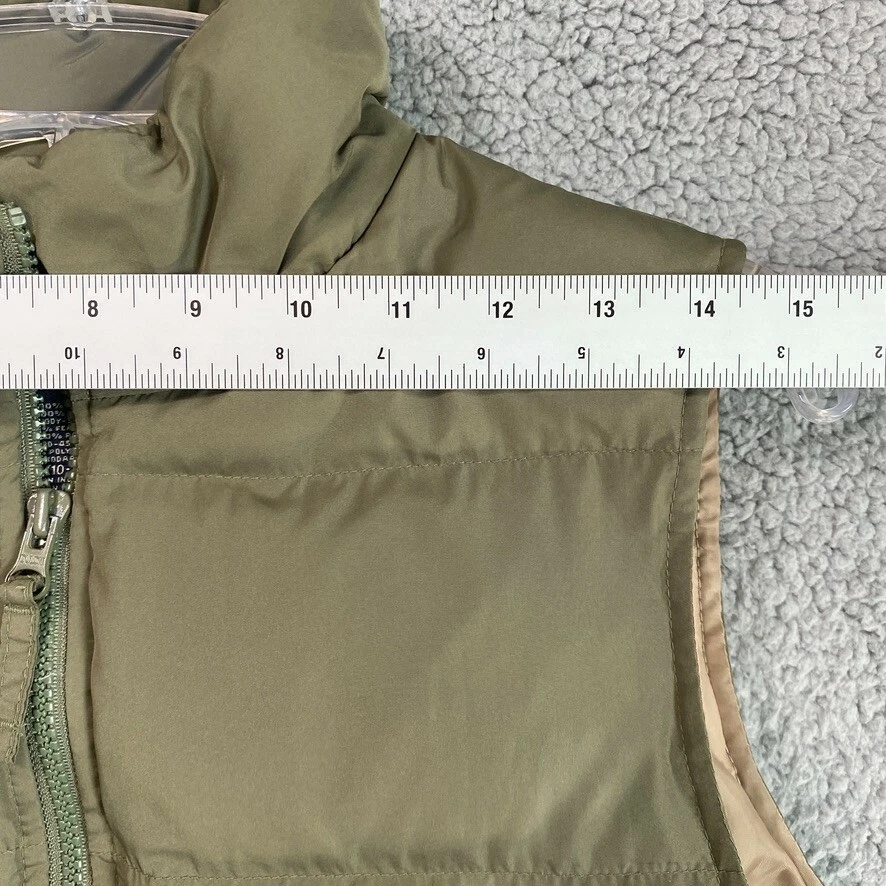 Chaleco Bailey's Point Puffer Mujer Verde Talla M Mediano 10-12 Sin Cuello Foto 2 de 4